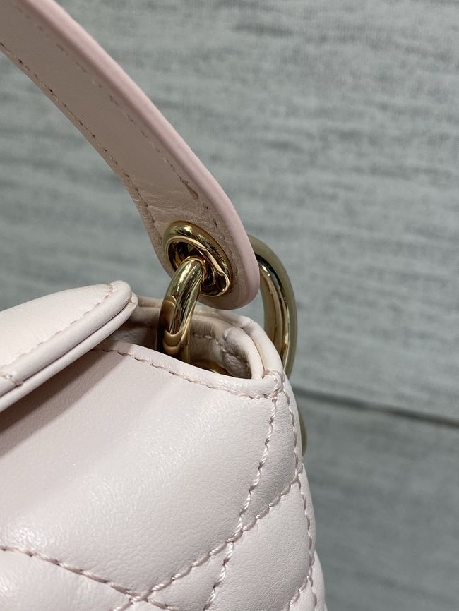 Dior Adiorable Top Handle Mini Bag Macrocannage Lambskin S1713OGY Ballet Pink