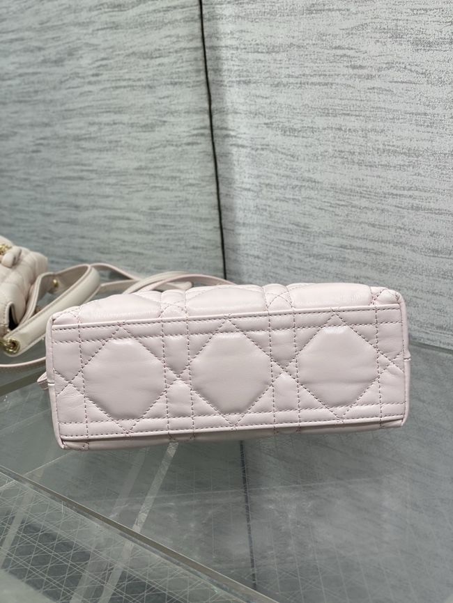 Dior Adiorable Top Handle Mini Bag Macrocannage Lambskin S1713OGY Ballet Pink