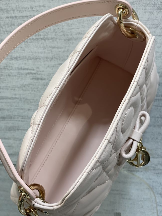 Dior Adiorable Top Handle Mini Bag Macrocannage Lambskin S1713OGY Ballet Pink