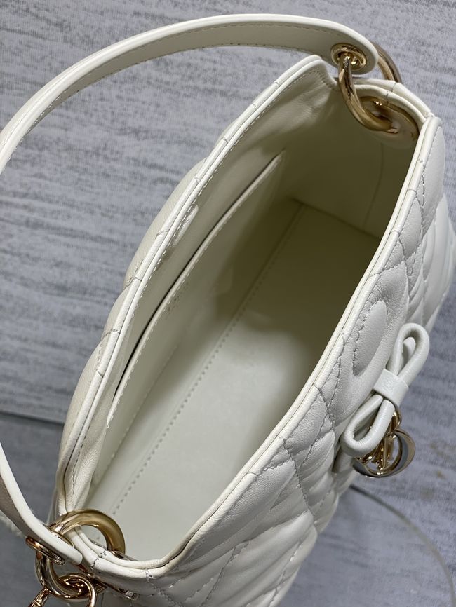 Dior Adiorable Top Handle Mini Bag Macrocannage Lambskin S1713OGY Latte