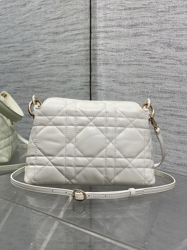 Dior Adiorable Top Handle Mini Bag Macrocannage Lambskin S1713OGY Latte