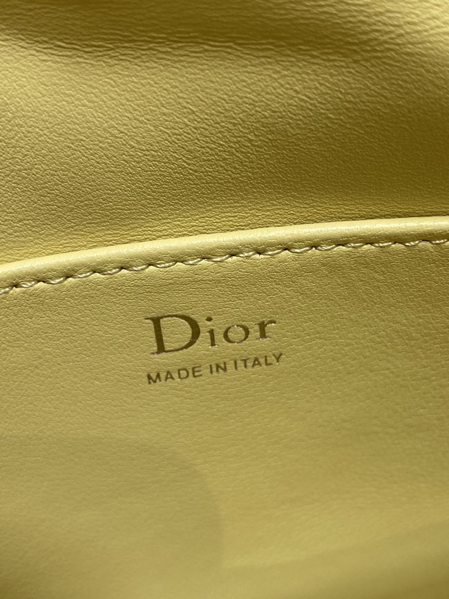 Dior Adiorable Top Handle Mini Bag Macrocannage Lambskin S1713OGY yellow