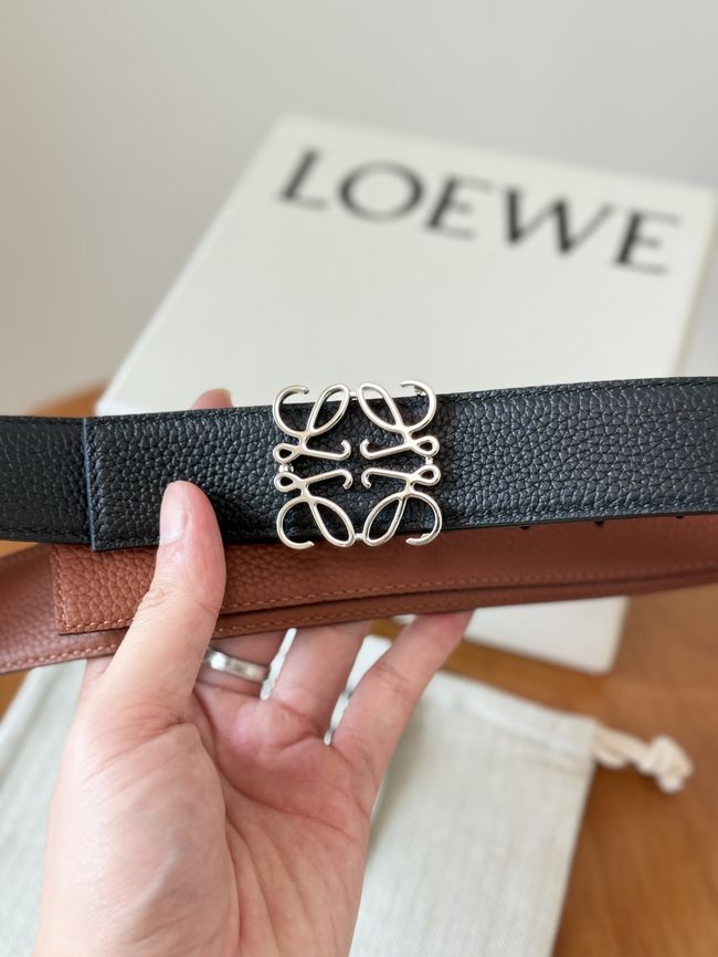 Loewe Cowhide Double-Sided Anagram Belt 35MM 26X03-4