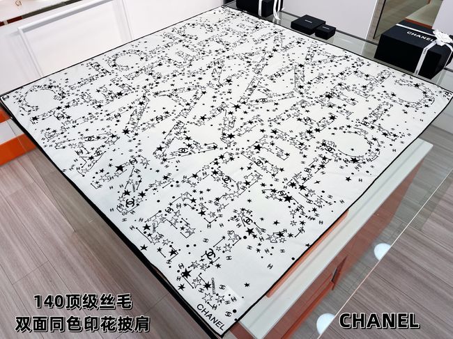 Chanel Wool and Silk Shawl AAC493-1