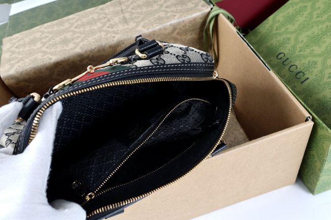 Gucci Borsetto medium boston bag canvas 866732 black