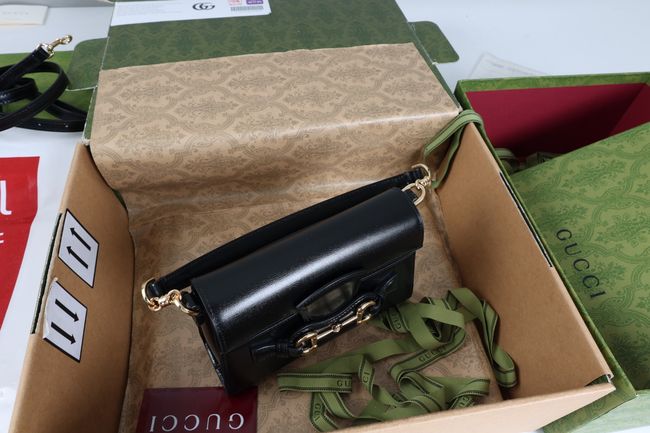 Gucci Horsebit Duomo small top handle bag A006O9 black