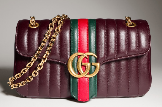 Gucci Jetset GG Marmont medium shoulder bag A005XW  burgundy