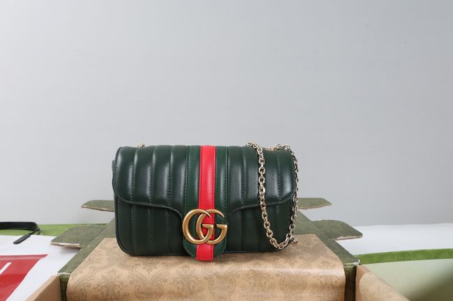Gucci Jetset GG Marmont small shoulder bag A006X1 Dark green Gucci Jetset GG Marmont small shoulder bag A006X1 Dark green