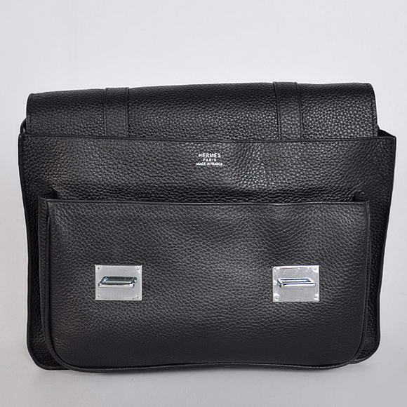 Hermes Steve 32CM Mens Bag Clemence Black