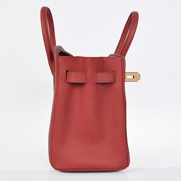 Hermes Birkin 30CM Tote Bags Bordeaux Smooth Leather Gold