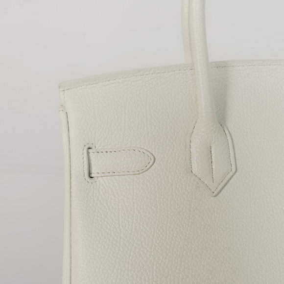 Hermes Birkin 30CM Tote Bags Smooth Togo Leather White
