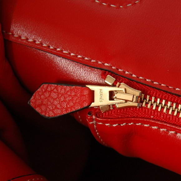 Hermes Birkin 35CM Tote Bags Smooth Togo Leather Red Golden