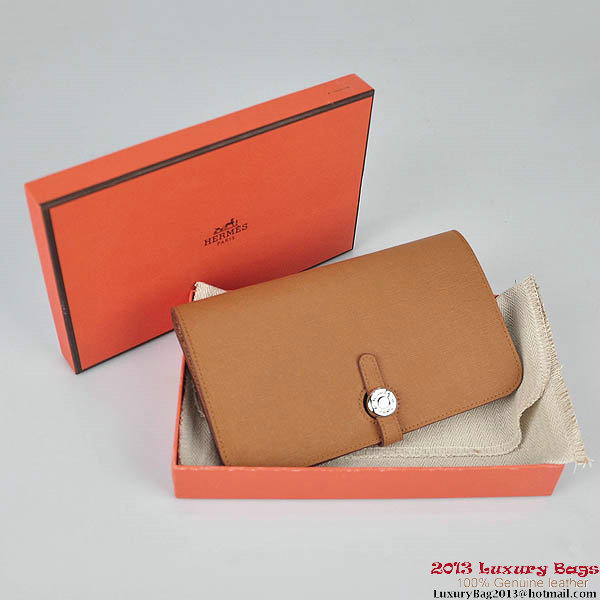Hermes Dogon Wallet Travel Case H001 Camel