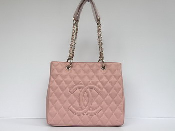 Chanel Quilted CC Tote Bag 35626 Pink