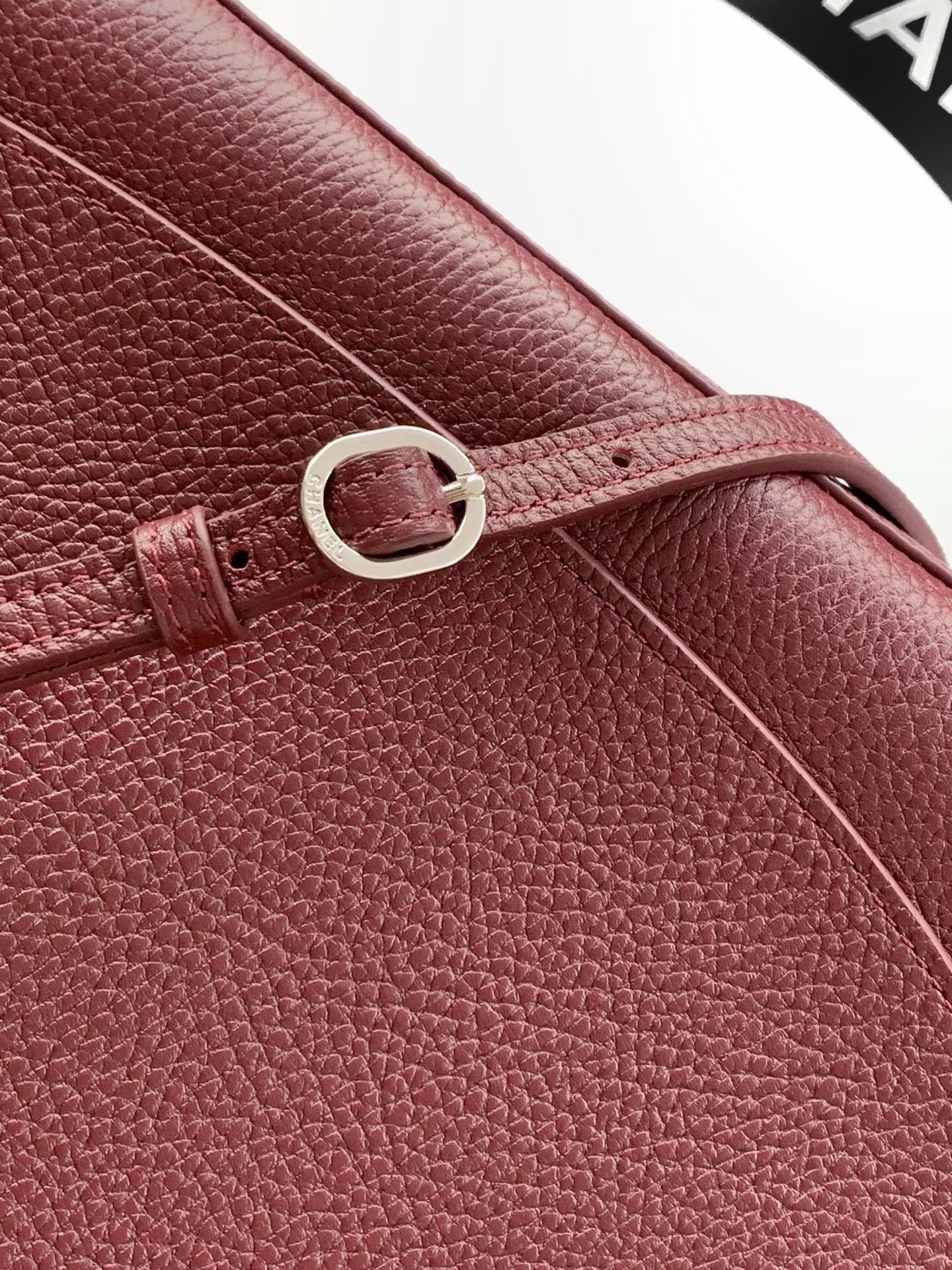 Chanel SPRING SUMMER 2026 MAXI FLAP BAG Grained Calfskin & Silver-Tone Metal AS6233 Burgundy