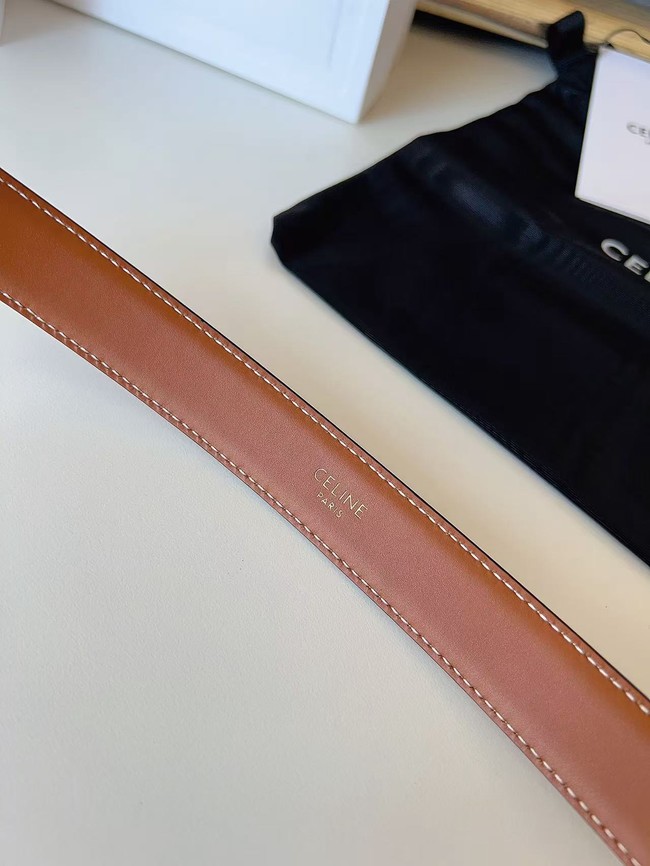Celine Thin Plate Belt IN 25MM Taurillon Leather B10673-3