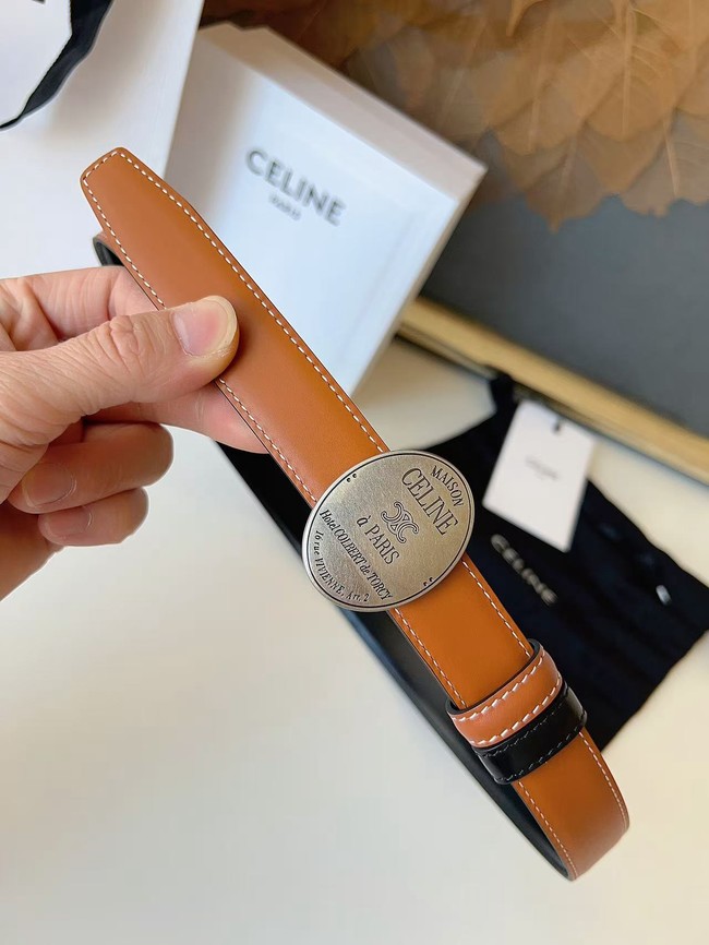 Celine Thin Plate Belt IN 25MM Taurillon Leather B10673-6 Celine Thin Plate Belt IN 25MM Taurillon Leather B10673-6