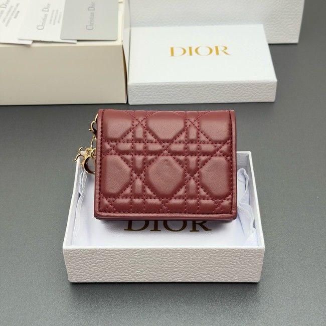 LADY DIOR LOTUS WALLET CANNAGE LAMBSKIN S0178 fuchsia LADY DIOR LOTUS WALLET CANNAGE LAMBSKIN S0178 fuchsia