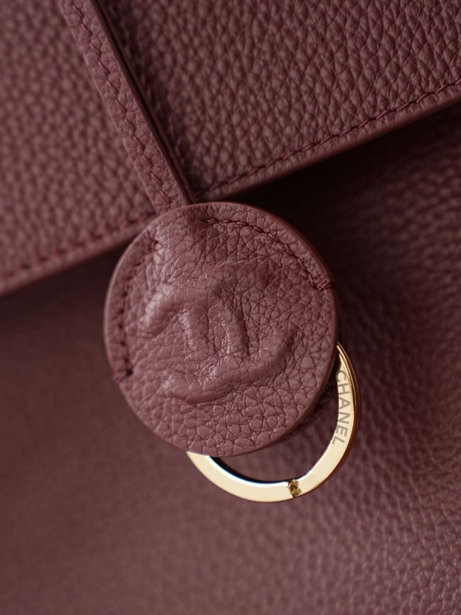 Chanel 26S Grained Calfskin Shopping Bag AS6289 Burgundy