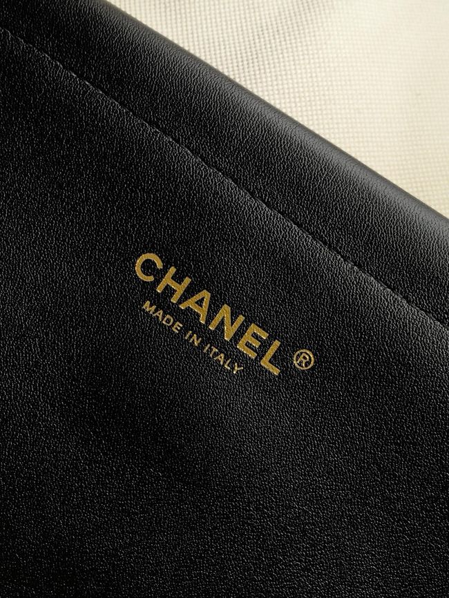 Chanel 26S Grained Calfskin Shopping Bag AS6289 black&Fabric