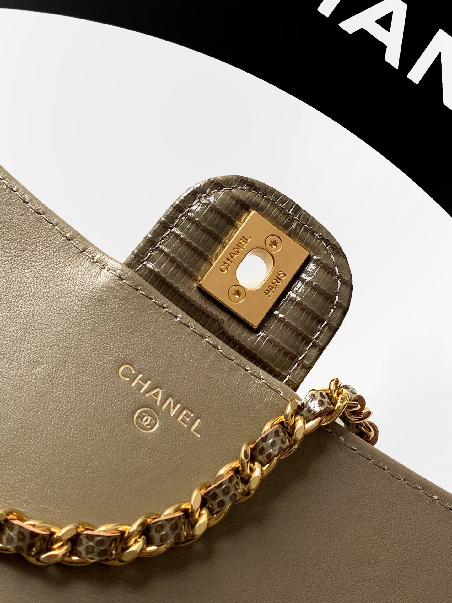 Chanel 26A Original Leather CC Handbag A6430 Khaki