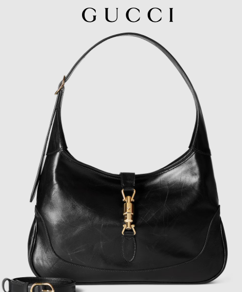 Gucci Jackie 1961 medium shoulder bag 863136 black hand-treated leather Gucci Jackie 1961 medium shoulder bag 863136 black hand-treated leather