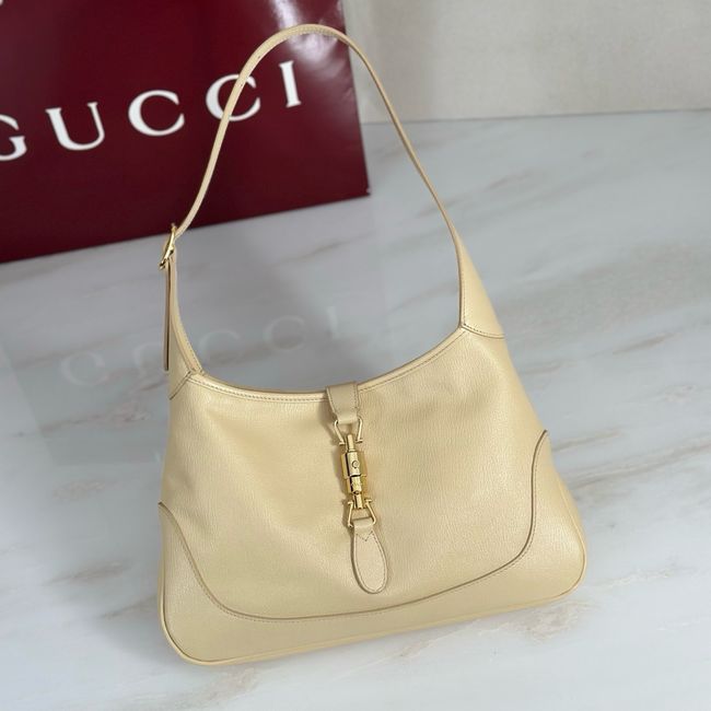 Gucci Jackie 1961 medium shoulder bag leather 863136 light yellow Gucci Jackie 1961 medium shoulder bag leather 863136 light yellow