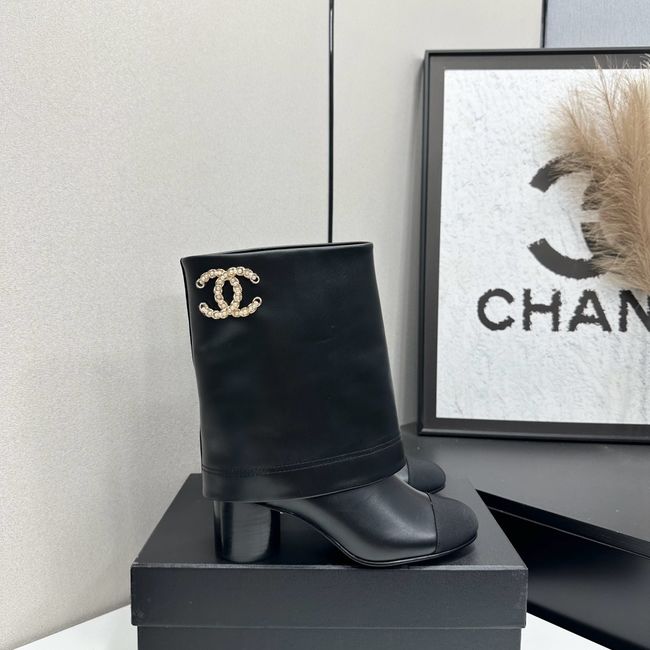 Chanel Mid-Calf Boots Calfskin 64183-1 Chanel Mid-Calf Boots Calfskin 64183-1