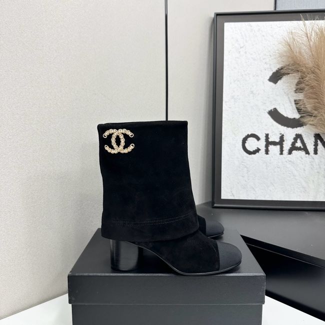 Chanel Mid-Calf Boots Calfskin 64183-2 Chanel Mid-Calf Boots Calfskin 64183-2