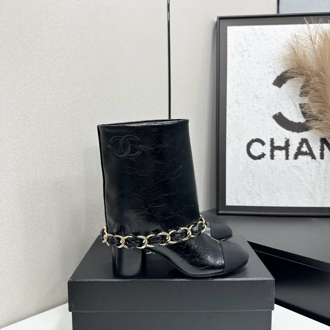 Chanel Mid-Calf Boots Calfskin 64184-1 Chanel Mid-Calf Boots Calfskin 64184-1