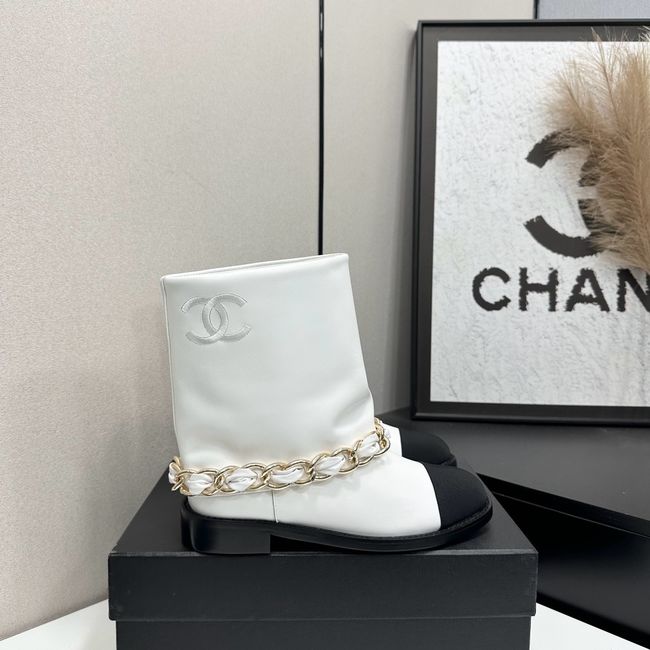Chanel Mid-Calf Boots Calfskin 64184-5 Chanel Mid-Calf Boots Calfskin 64184-5