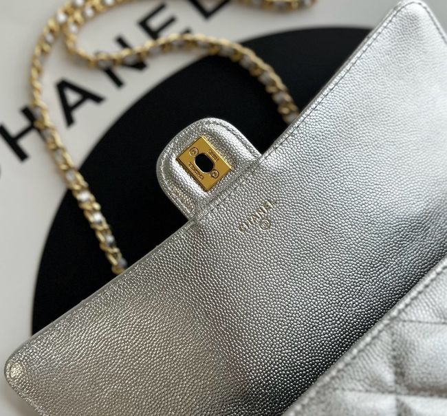 Chanel Clutch with chain AP5280 Silver Chanel Clutch with chain AP5280 Silver