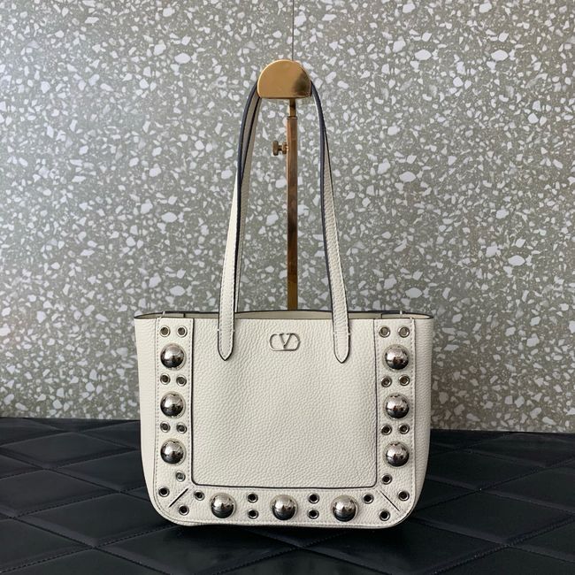 VALENTINO NELLCOTE small Calfskin Handbag WB0R78 White