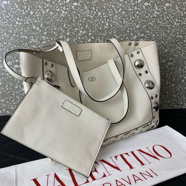 VALENTINO NELLCOTE Medium Calfskin Handbag WB0R79 WHITE VALENTINO NELLCOTE Medium Calfskin Handbag WB0R79 WHITE