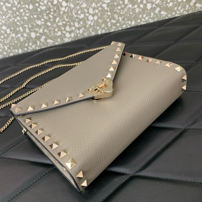 VALENTINO ROCKSTUD Small Calfskin Handbag VA088 gray VALENTINO ROCKSTUD Small Calfskin Handbag VA088 gray