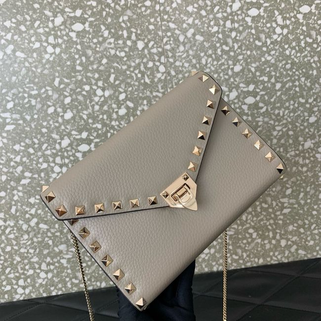 VALENTINO ROCKSTUD Small Calfskin Handbag VA088 gray VALENTINO ROCKSTUD Small Calfskin Handbag VA088 gray