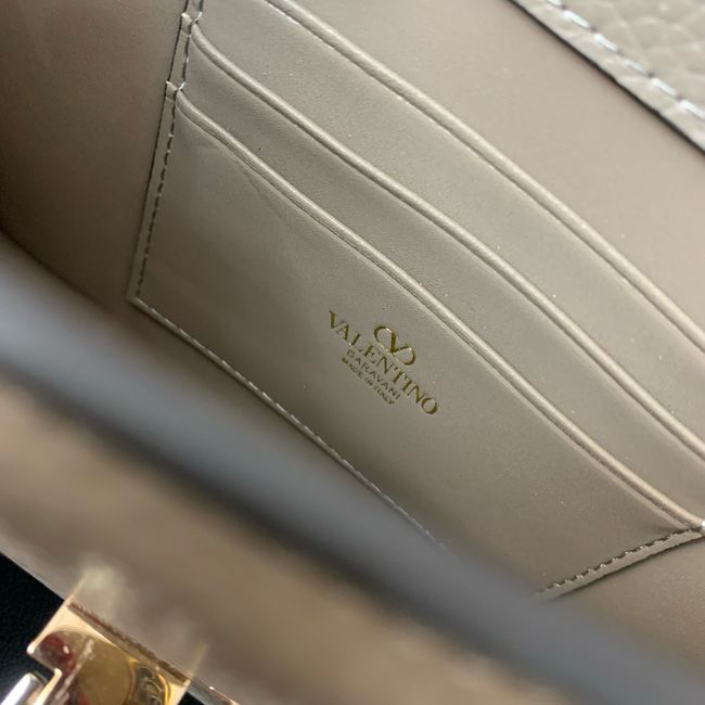 VALENTINO ROCKSTUD Small Calfskin Handbag VA088 gray VALENTINO ROCKSTUD Small Calfskin Handbag VA088 gray