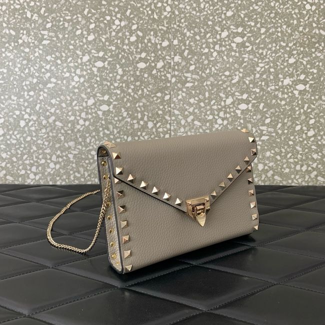 VALENTINO ROCKSTUD Small Calfskin Handbag VA088 gray VALENTINO ROCKSTUD Small Calfskin Handbag VA088 gray