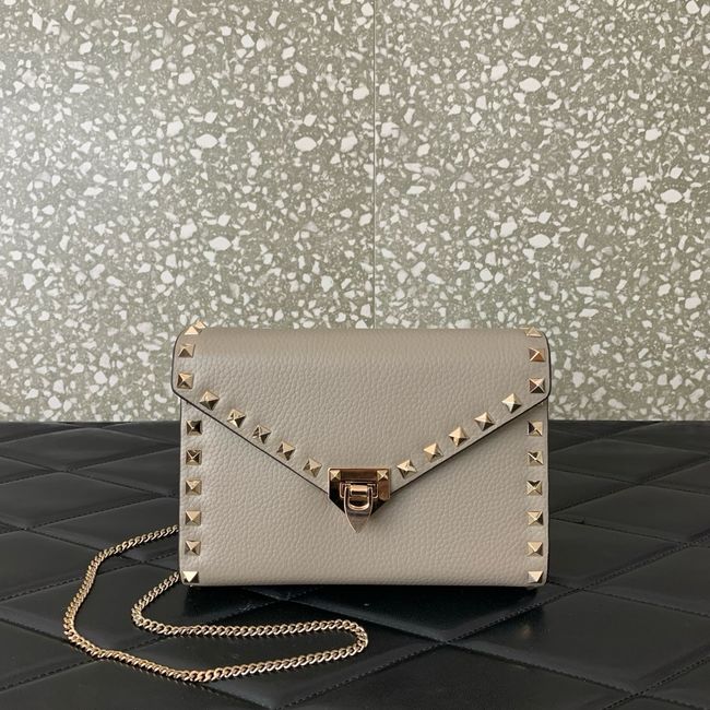 VALENTINO ROCKSTUD Small Calfskin Handbag VA088 gray