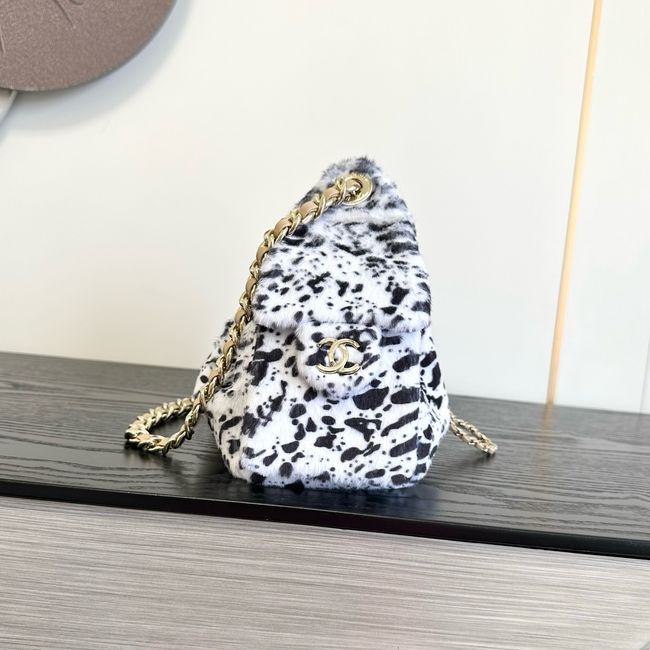 CHANEL 25 Mini Handbag AS5631 white & Black