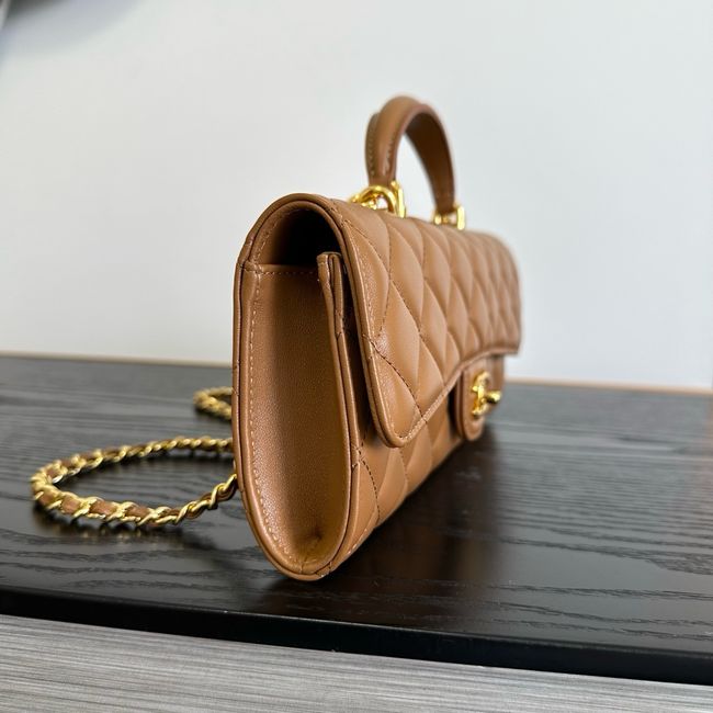 Chanel Clutch with chain Sheepskin AP5280 brown Chanel Clutch with chain Sheepskin AP5280 brown