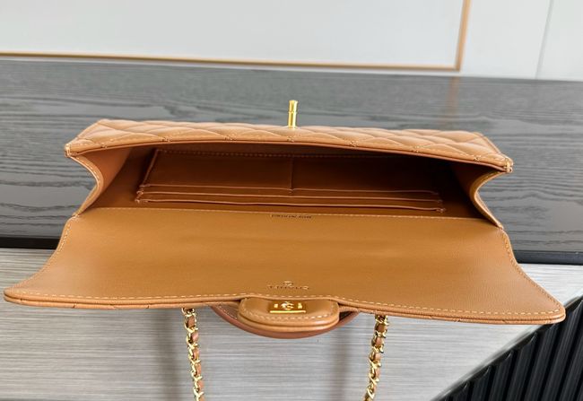Chanel Clutch with chain Sheepskin AP5280 brown Chanel Clutch with chain Sheepskin AP5280 brown