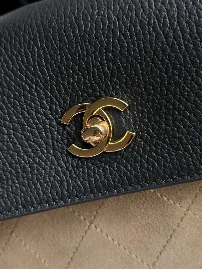 Chanel Large Shopping Bag AS6289 black&dark Beige Chanel Large Shopping Bag AS6289 black&dark Beige