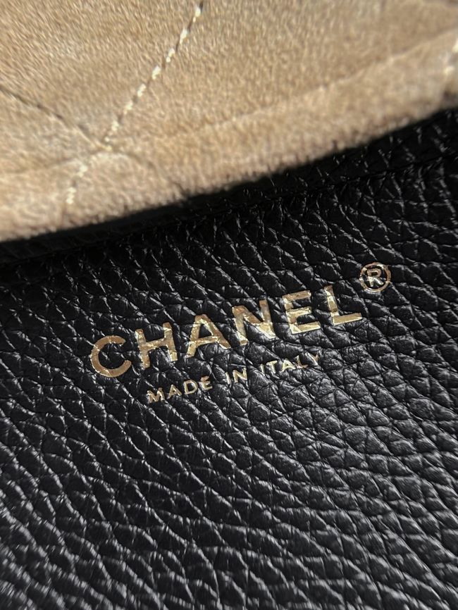 Chanel Large Shopping Bag AS6289 black&dark Beige Chanel Large Shopping Bag AS6289 black&dark Beige