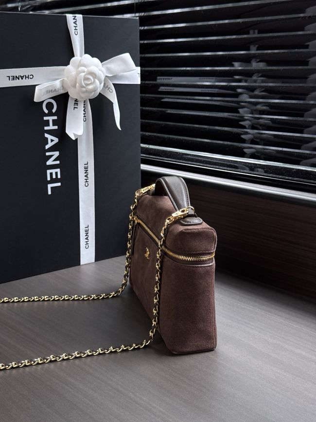 Chanel Large Vanity with chain AP5347 dark brown
