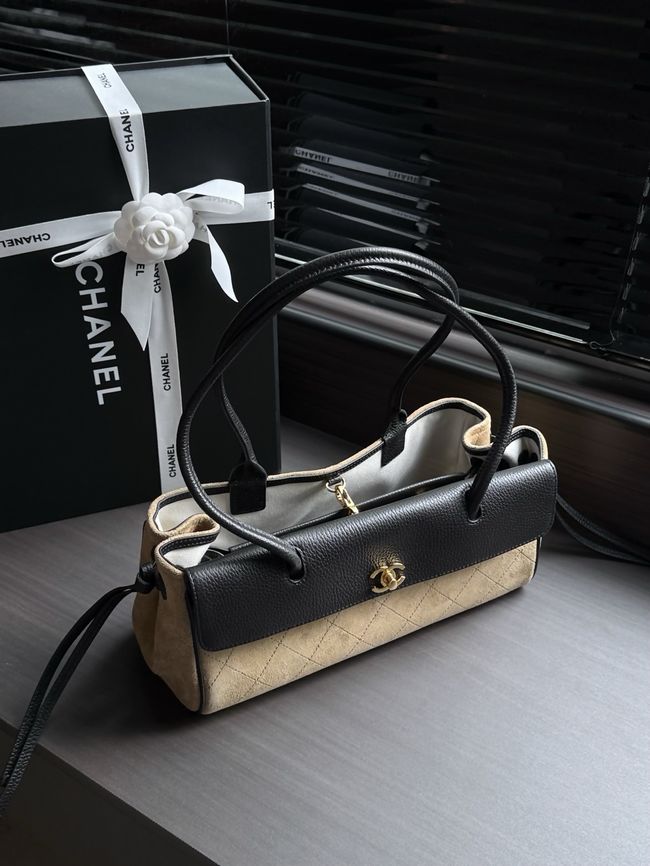 Chanel Small Shopping Bag AS6288 black&dark Beige Chanel Small Shopping Bag AS6288 black&dark Beige