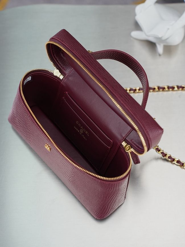 Chanel Vanity with Chain AP5195 Burgundy Chanel Vanity with Chain AP5195 Burgundy