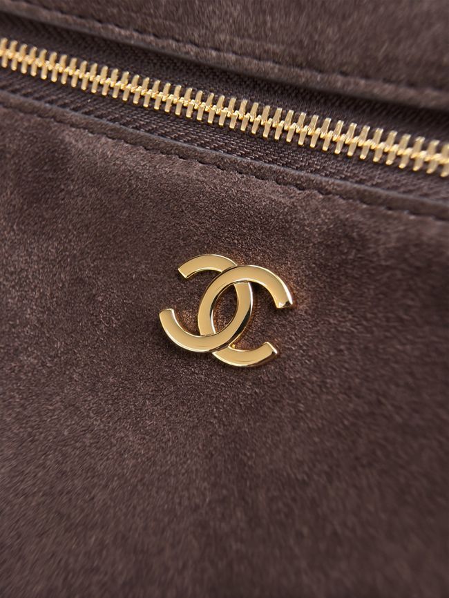 CHANEL Maxi Vanity with chain AS6473 dark brown CHANEL Maxi Vanity with chain AS6473 dark brown