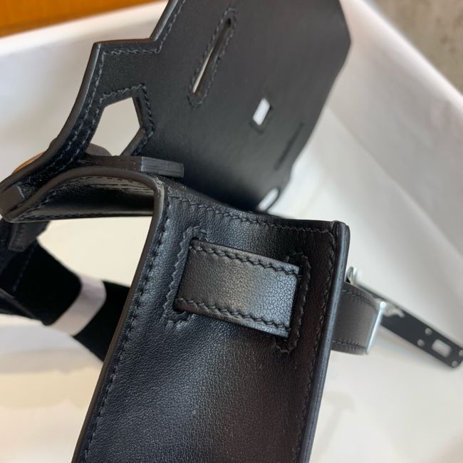 Hermes Jypsiere mini shoulder bag H088004 black &silver buckle Hermes Jypsiere mini shoulder bag H088004 black &silver buckle