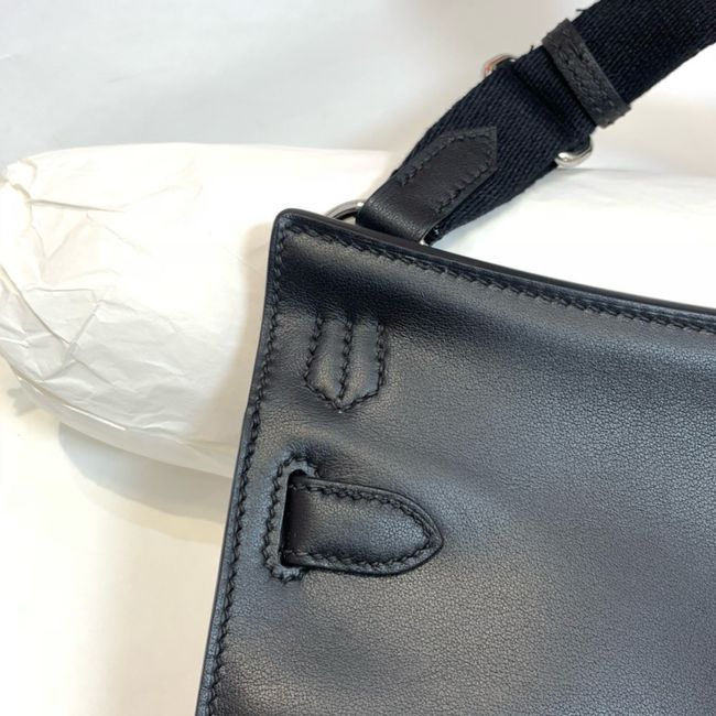 Hermes Jypsiere mini shoulder bag H088004 black &silver buckle Hermes Jypsiere mini shoulder bag H088004 black &silver buckle